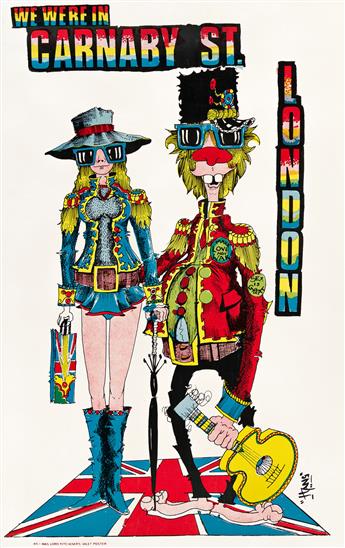 HANS (DATES UNKNOWN).  CARNABY STREET / LONDON. Two posters. Circa 1970s. Sizes vary.